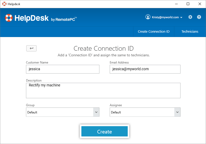 Create Connection ID